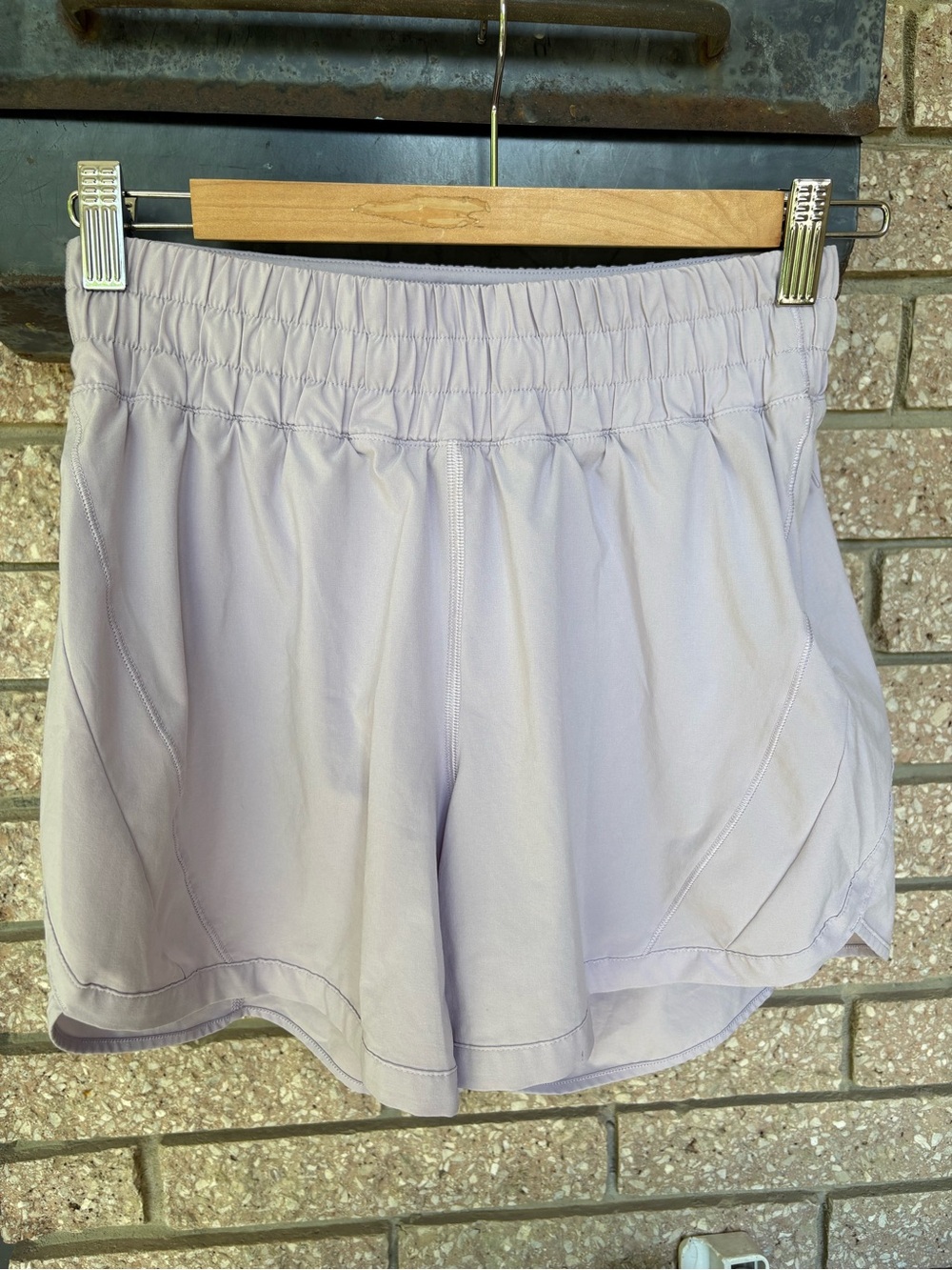 Lululemon Track that 5” High Rise shorts in Lilac Ether size 6